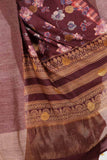 Burgundy Moonga Silk Saree - Silk Mark Certified