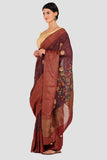 Deep Garnet Moonga Silk Saree - Silk Mark Certified