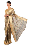 Shimmery Brown Katan Silk Saree - Silk Mark Certified
