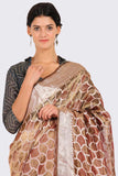 Maroon Tissue Silk Saree - Silk Mark Certified