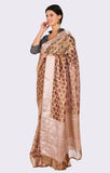 Maroon Tissue Silk Saree - Silk Mark Certified