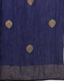 Royal Blue Moonga Silk Saree