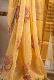 Classy Yellow Linen Silk Saree