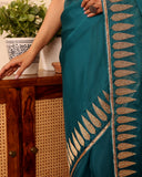 Hand Embroidery Organza Silk Saree