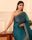 Hand Embroidery Organza Silk Saree