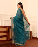 Hand Embroidery Organza Silk Saree