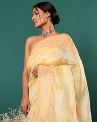 Handwoven Tissue Moonga Floral Silk Saree