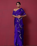 Hand Embroidery Organza Silk Saree