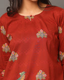 Brick Red Kalamkari Kurta