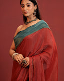 Red Tissue Saree