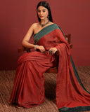 Red Tissue Saree