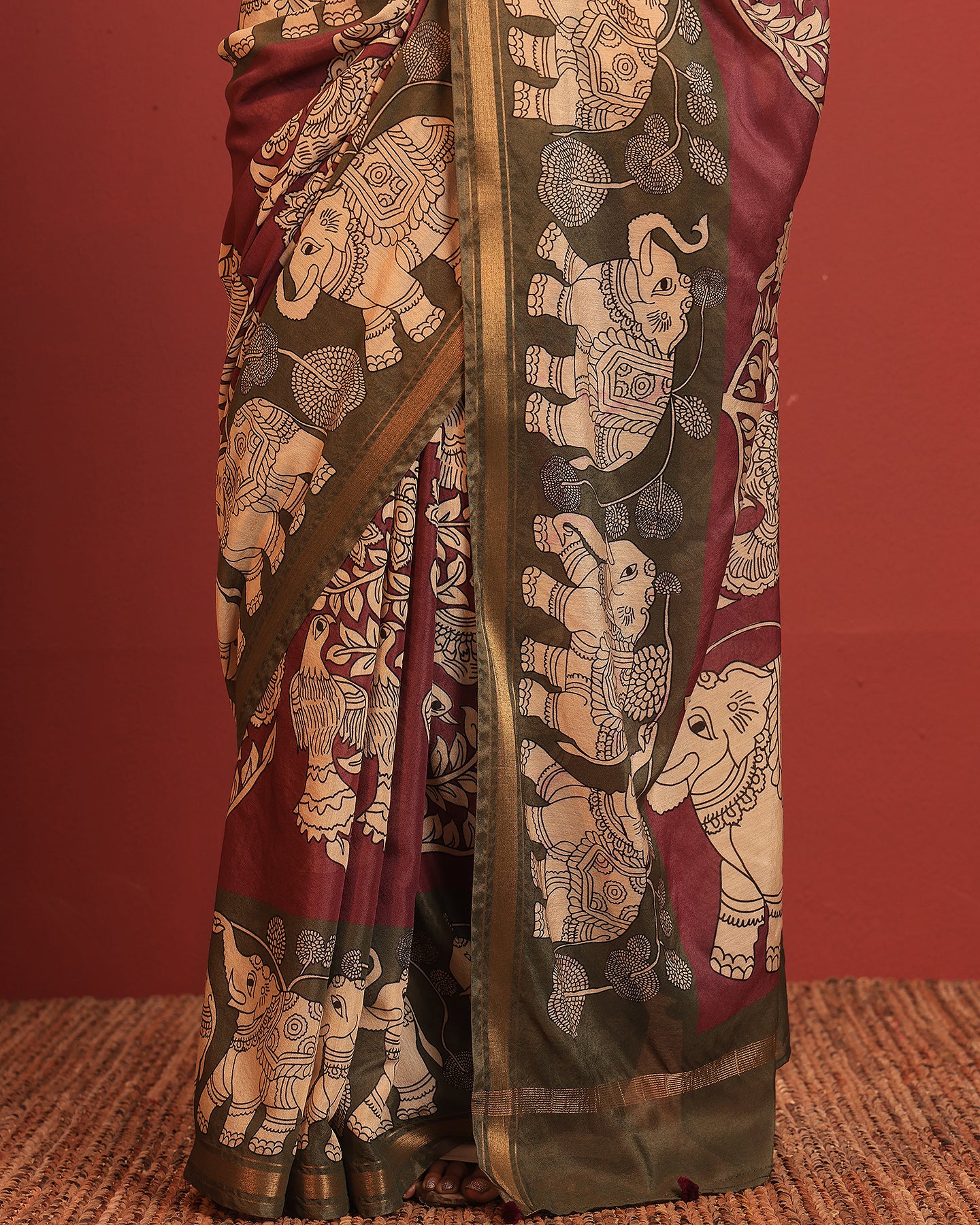 Kalamkari Chanderi Silk Saree