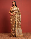 Pichwai Woven Monga Silk Saree