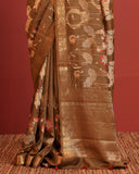 Pichwai Woven Monga Silk Saree