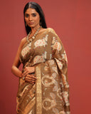 Pichwai Woven Monga Silk Saree