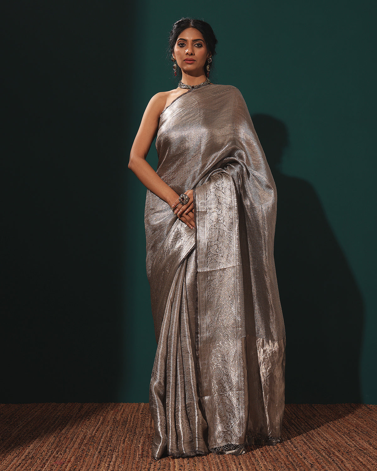 Banarasi Silver Tissue Saree