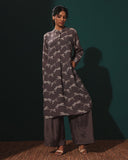 Mandarin Collar Linen Kurta