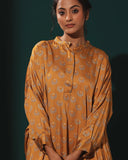 Mustard Satin Loose Kurta