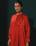 Loose Red Tunic Kurta