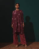 Wine Tunic Kurta Set