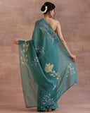 Peacock Organza Silk Saree