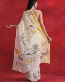 Off White Silk Organza Saree