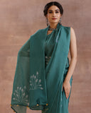 Peacock Organza Silk Saree