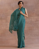 Peacock Organza Silk Saree