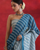 Indigo Blue Linen Saree