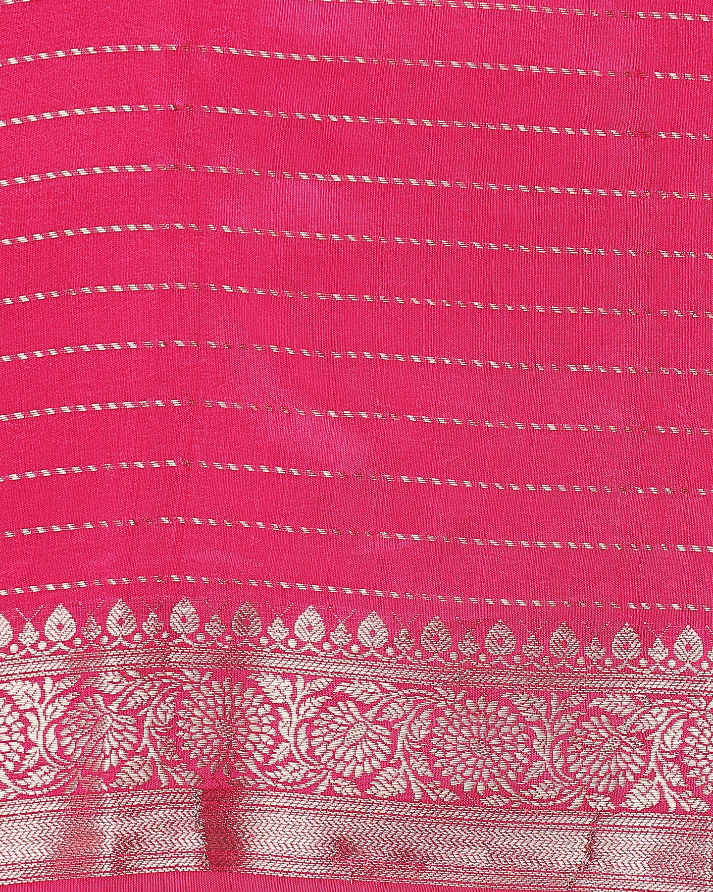 FUSHIA SILK STRIPES SAREE