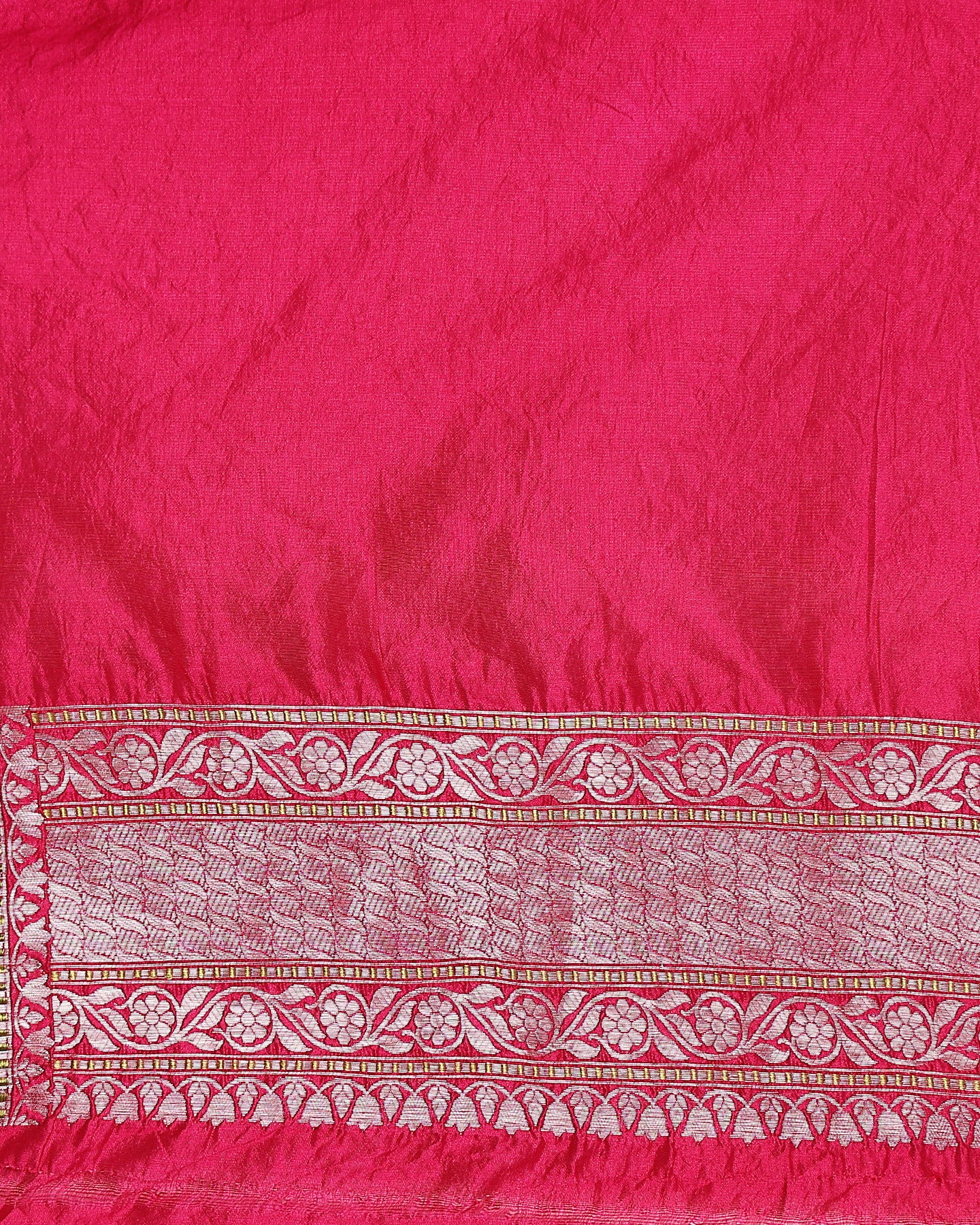 FUSHCIA KATAN SILK WOVEN SAREE