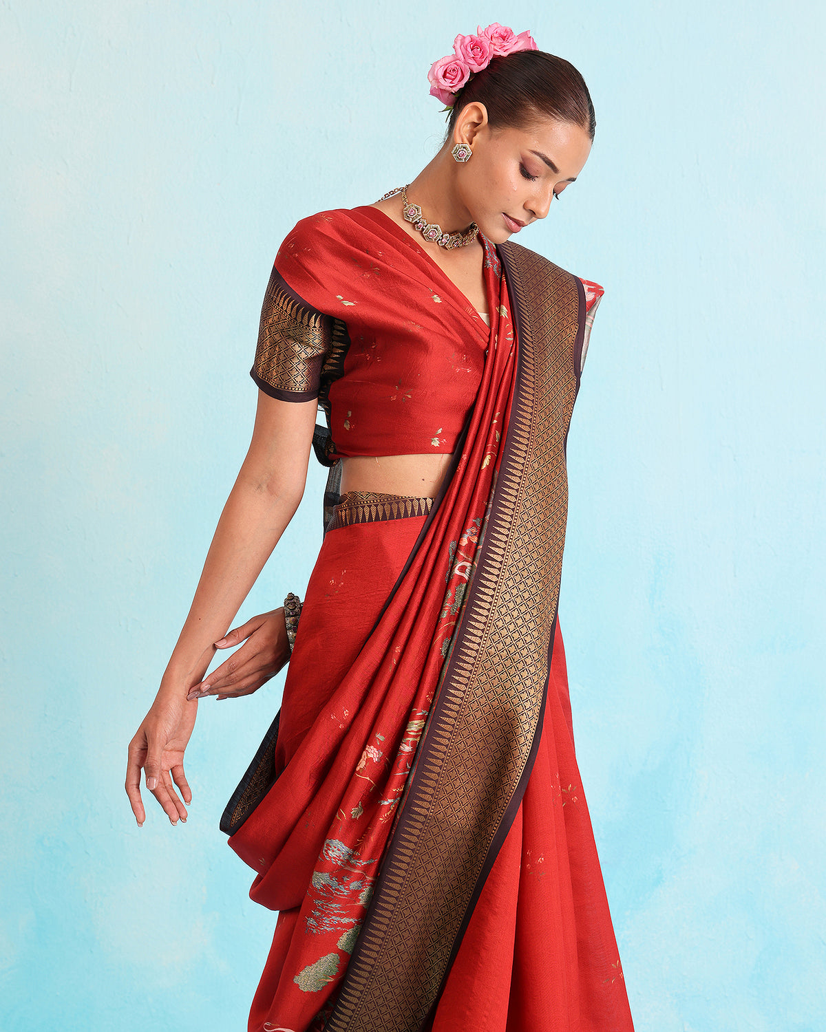 Gulnaar Chiniya Silk Saree