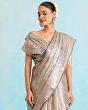 Rajat Noor Antique Silver Saree