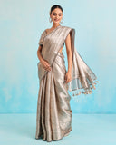 Rajat Noor Antique Silver Saree