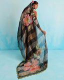 Noor-e-Gul Organza Handloom Saree