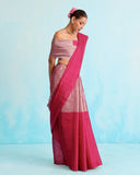 Magenta Muse Metallic Tissue Saree