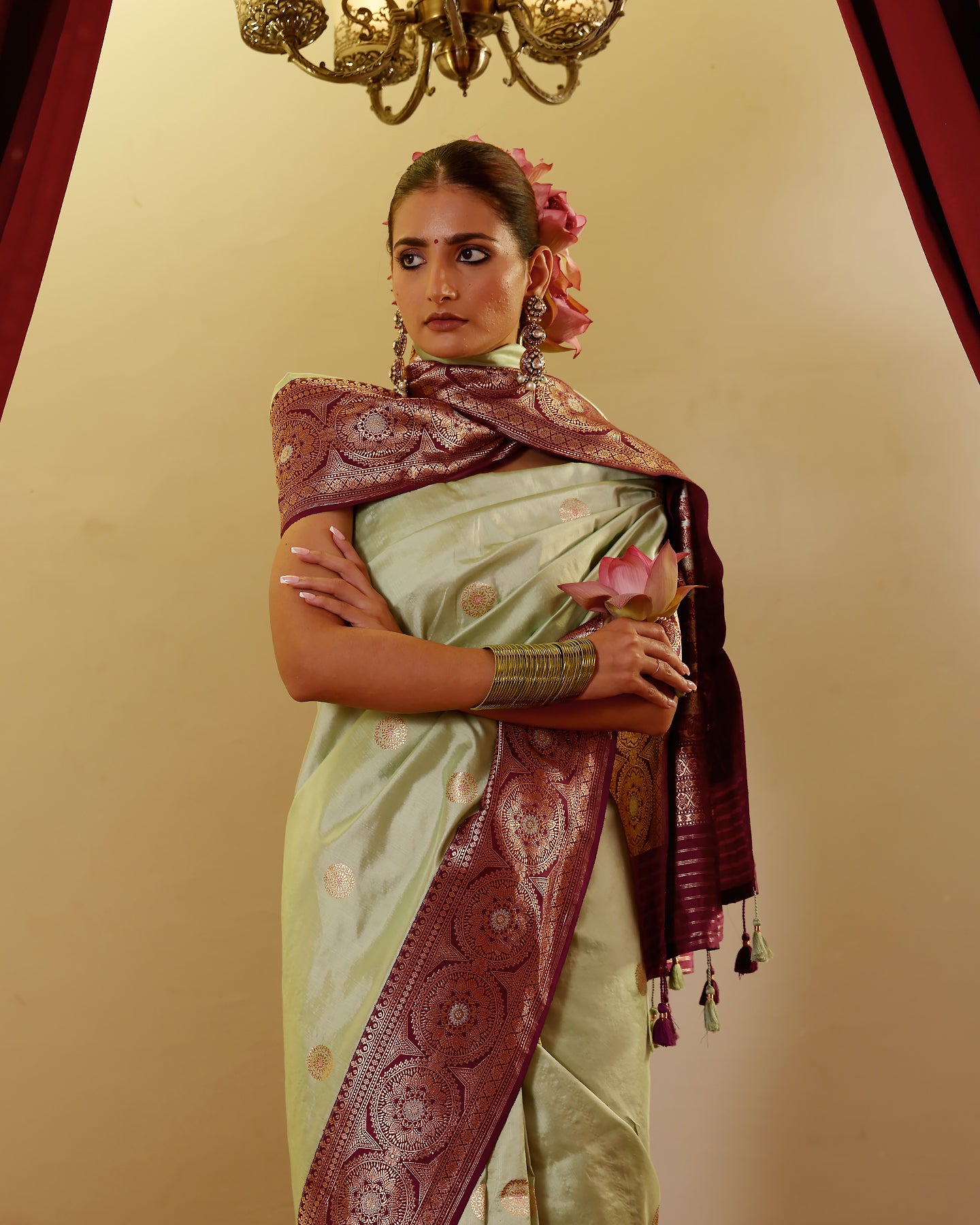 Handwoven Katan Silk Saree
