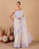 Linen Saree with Lace Detailing