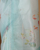 Stripes Chanderi Saree with Scallop Lace Detailing