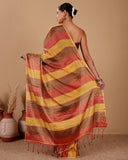 Sunset Stripes Handloom Silk Saree