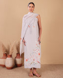 Misty Bloom Linen Suit Set