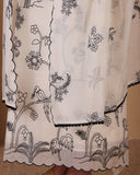 Ivory Botanical Mal Kurta Dupatta Set