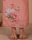Blush Blossom Mal Kurta & Organza Dupatta Set