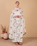 Ivory Parrot Jaal Mull Kurta Dupatta Set