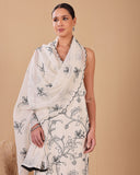 Ivory Parrot Jaal Mull Kurta Dupatta Set
