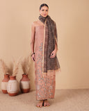 Peach Noir Organza Kurta Dupatta Set