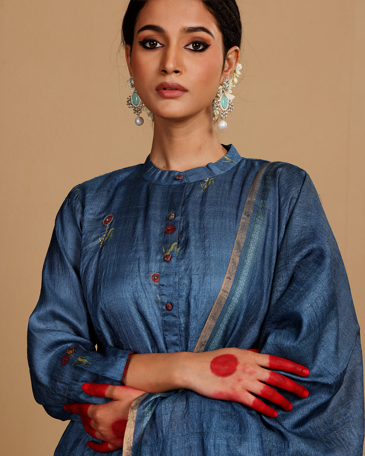 Tussar Embroidery Kurta