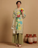 PISTA SILK TISSUE KURTA