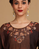 Silk Cotton Embroidery Kurta