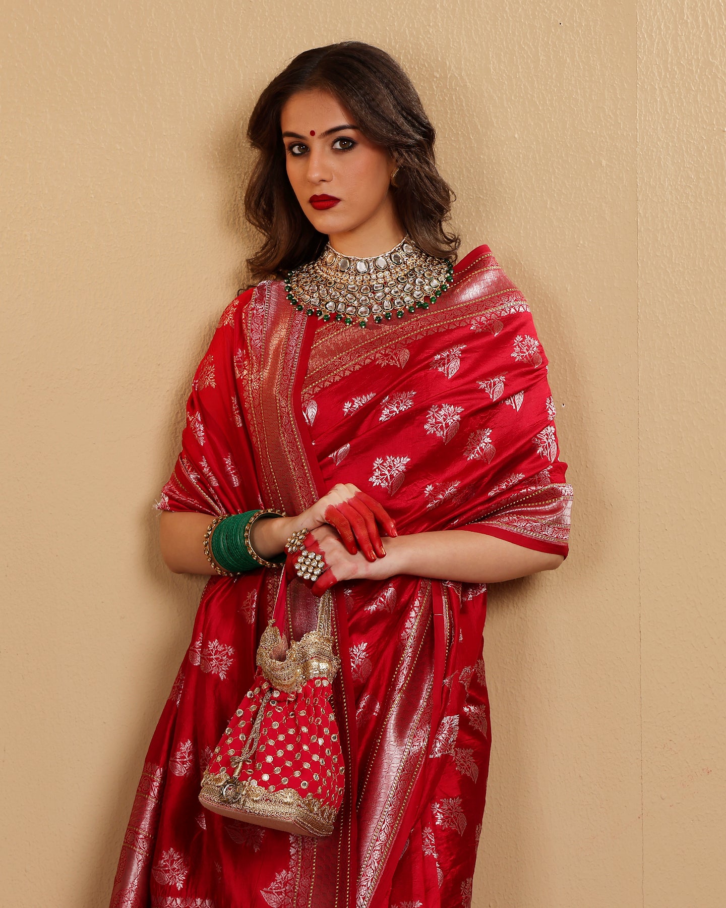 WOVEN RED KATAN SILK SAREE